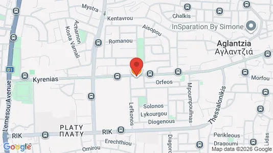 Apartments for rent i Nicosia Aglantzia - kort over placeringen