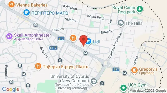 Apartments for rent i Nicosia Aglantzia - kort over placeringen