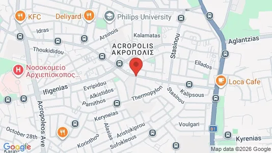 Apartments for rent i Nicosia Strovolos - kort over placeringen