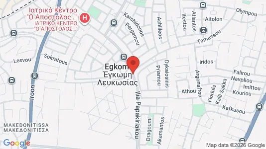 Apartments for rent i Nicosia Egkomi - kort over placeringen