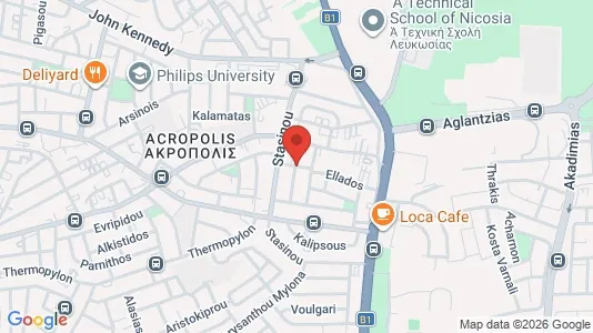 Apartments for rent i Nicosia Strovolos - kort over placeringen