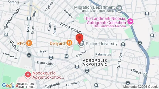 Apartments for rent i Nicosia Strovolos - kort over placeringen