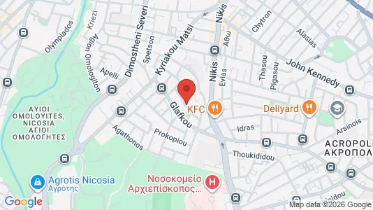Apartments for rent i Nicosia Lefkosia - kort over placeringen