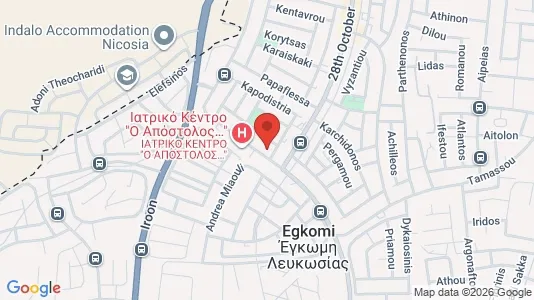 Apartments for rent i Nicosia Egkomi - kort over placeringen
