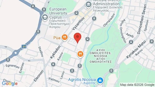 Apartments for rent i Nicosia Strovolos - kort over placeringen