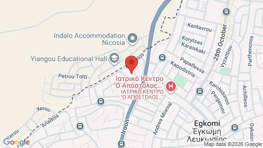 Apartments for rent i Nicosia Egkomi - kort over placeringen