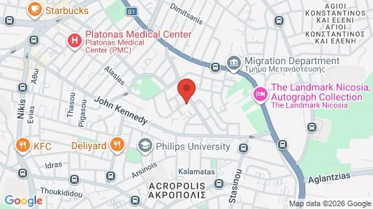 Apartments for rent i Nicosia Lefkosia - kort over placeringen