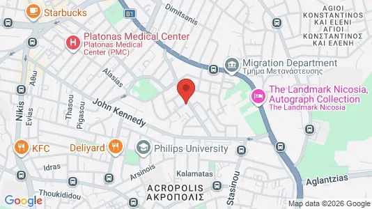 Apartments for rent i Nicosia Lefkosia - kort over placeringen