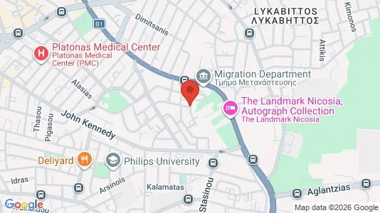 Apartments for rent i Nicosia Lefkosia - kort over placeringen