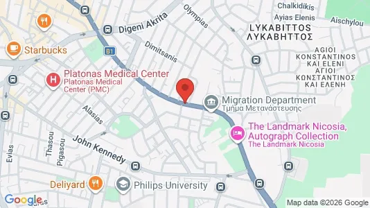 Apartments for rent i Nicosia Lefkosia - kort over placeringen