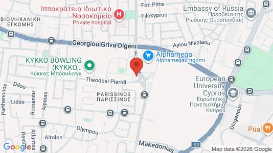 Apartments for rent i Nicosia Egkomi - kort over placeringen