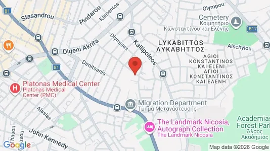 Apartments for rent i Nicosia Lefkosia - kort over placeringen