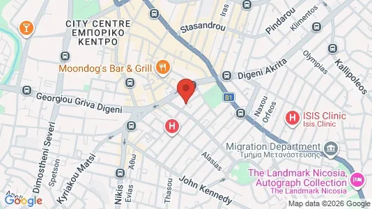 Apartments for rent i Nicosia Lefkosia - kort over placeringen