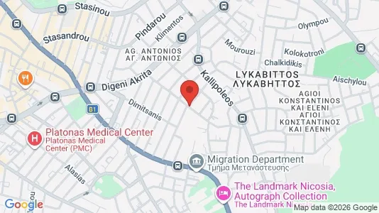 Apartments for rent i Nicosia Lefkosia - kort over placeringen