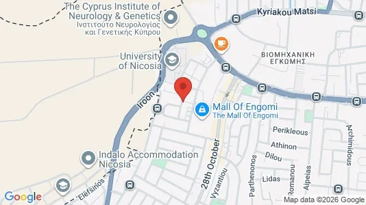 Apartments for rent i Nicosia Egkomi - kort over placeringen
