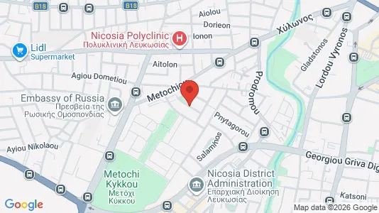 Apartments for rent i Nicosia Egkomi - kort over placeringen