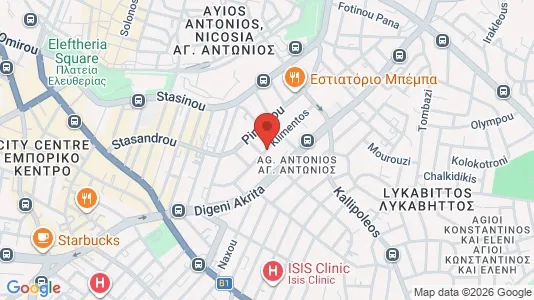 Apartments for rent i Nicosia Lefkosia - kort over placeringen