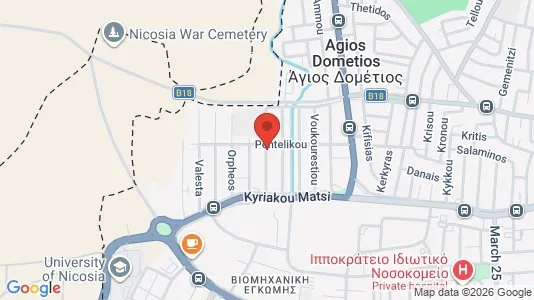 Apartments for rent i Nicosia Egkomi - kort over placeringen