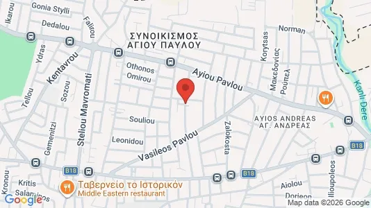 Apartments for rent i Nicosia Agios Dometios - kort over placeringen