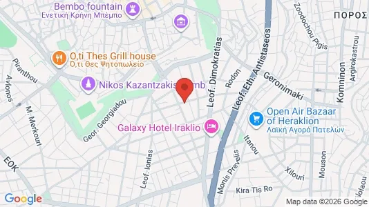 Apartments for rent i Heraklion - kort over placeringen