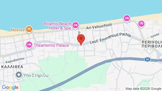 Apartments for rent i Rethymno - kort over placeringen
