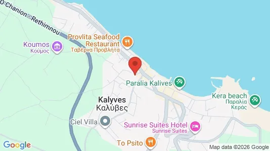 Apartments for rent i Apokoronas - kort over placeringen