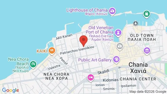 Apartments for rent i Chania - kort over placeringen
