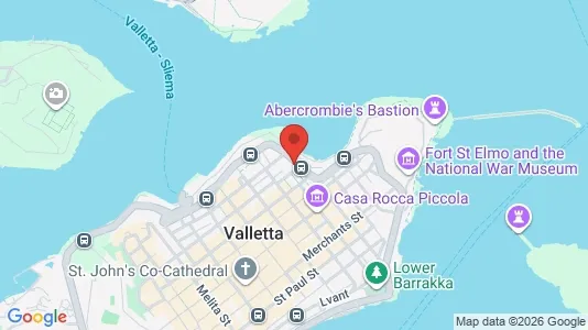 Apartments for rent i Valletta - kort over placeringen