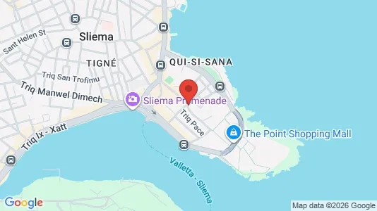Apartments for rent i Sliema - kort over placeringen