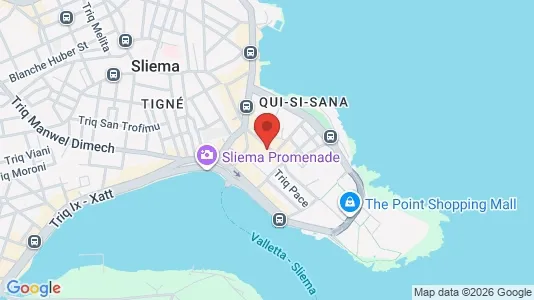 Apartments for rent i Sliema - kort over placeringen