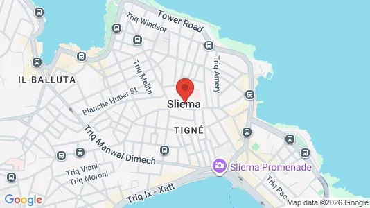 Apartments for rent i Sliema - kort over placeringen