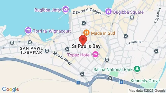 Apartments for rent i San Pawl il-Baħar - kort over placeringen