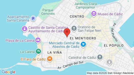 Apartments for rent i Cádiz - kort over placeringen