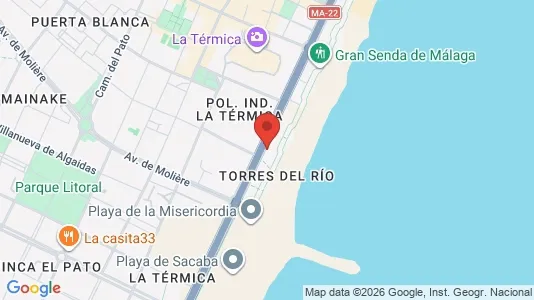 Apartments for rent i Málaga - kort over placeringen