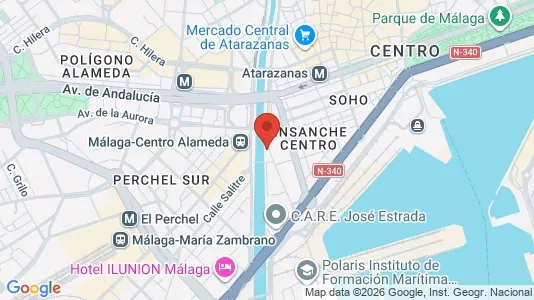 Rooms for rent i Málaga - kort over placeringen