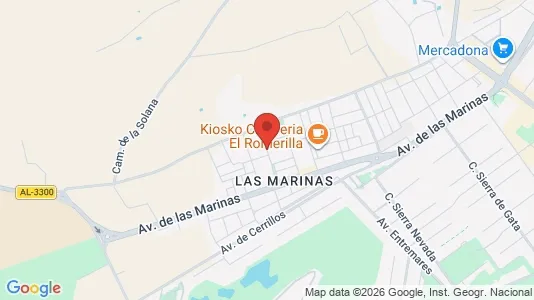 Apartments for rent i Roquetas de Mar - kort over placeringen