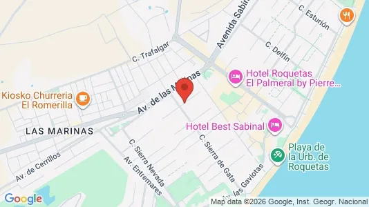 Apartments for rent i Roquetas de Mar - kort over placeringen