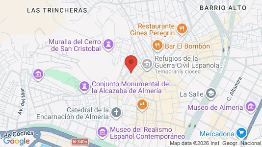 Apartments for rent i Almería - kort over placeringen