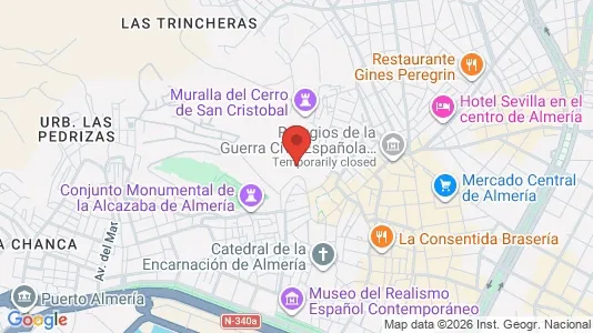 Apartments for rent i Almería - kort over placeringen