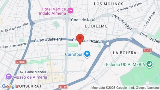 Apartments for rent i Almería - kort over placeringen
