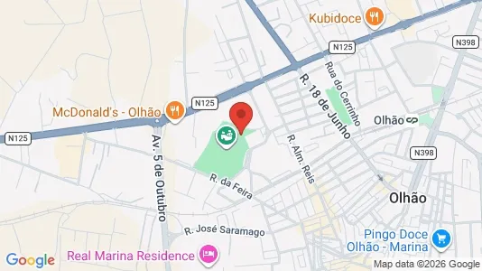 Apartments for rent i Olhão - kort over placeringen