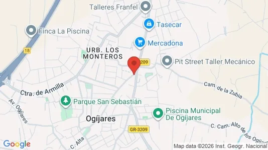 Apartments for rent i Gójar - kort over placeringen