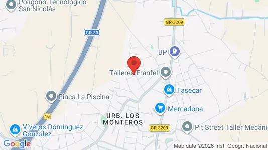 Apartments for rent i Gójar - kort over placeringen