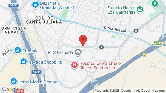 Apartments for rent i Granada - kort over placeringen