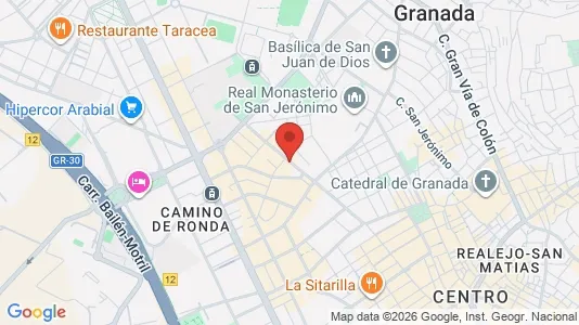 Apartments for rent i Granada - kort over placeringen