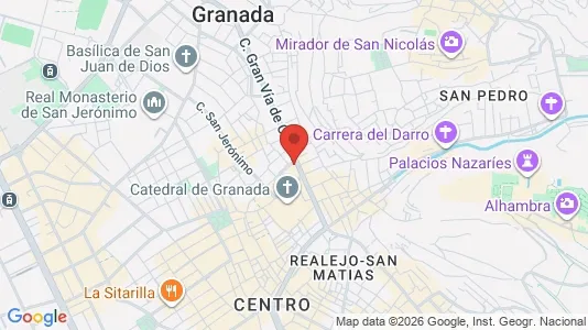 Apartments for rent i Granada - kort over placeringen