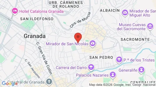 Apartments for rent i Granada - kort over placeringen