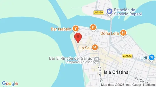 Apartments for rent i Isla Cristina - kort over placeringen