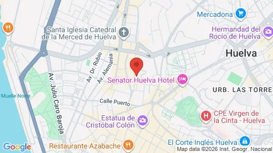 Apartments for rent i Huelva - kort over placeringen