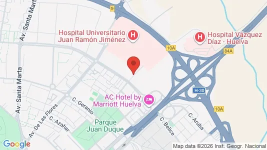 Rooms for rent i Huelva - kort over placeringen